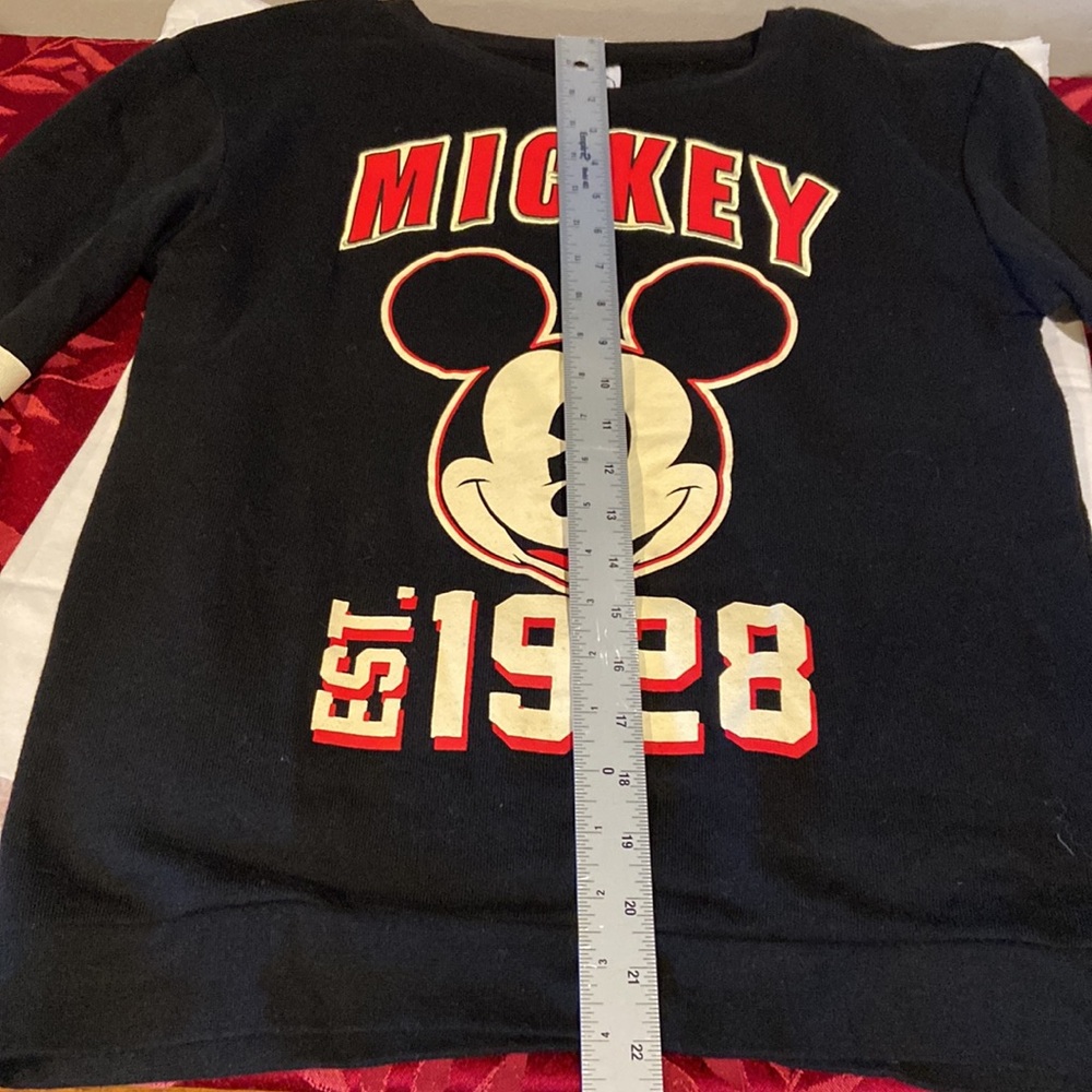 Disney Embroidered Mickey Mouse Lightweight Sweatshirt Sz Small Vintage Style. - Picture 9 of 9